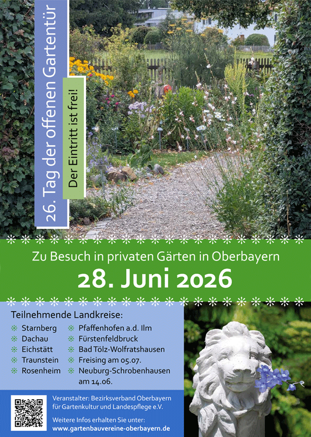 Print Flyer und Plakate für den Tag der offenen Gartentür Oberbayern